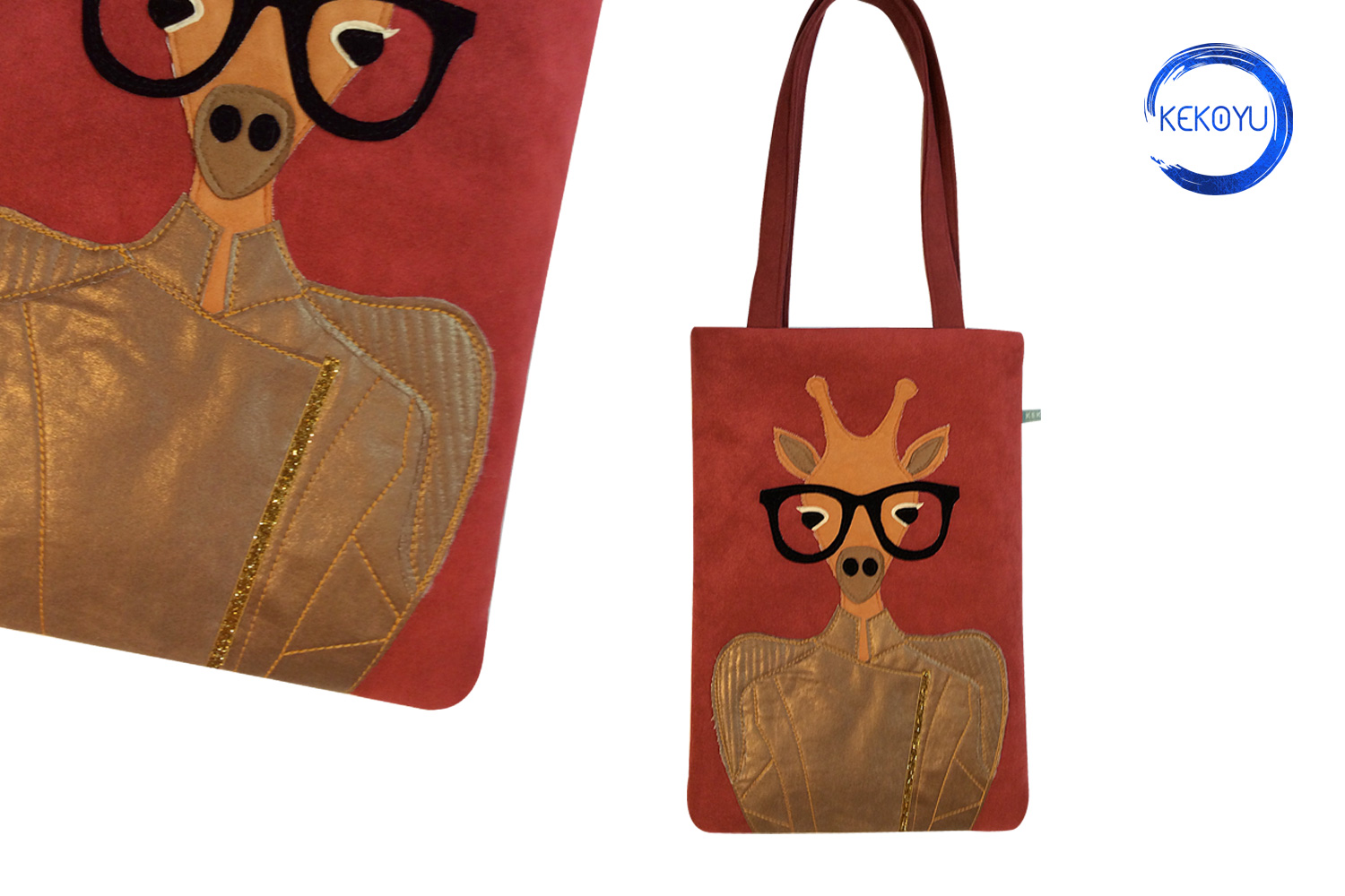 Lady Giraffe Tote Bag