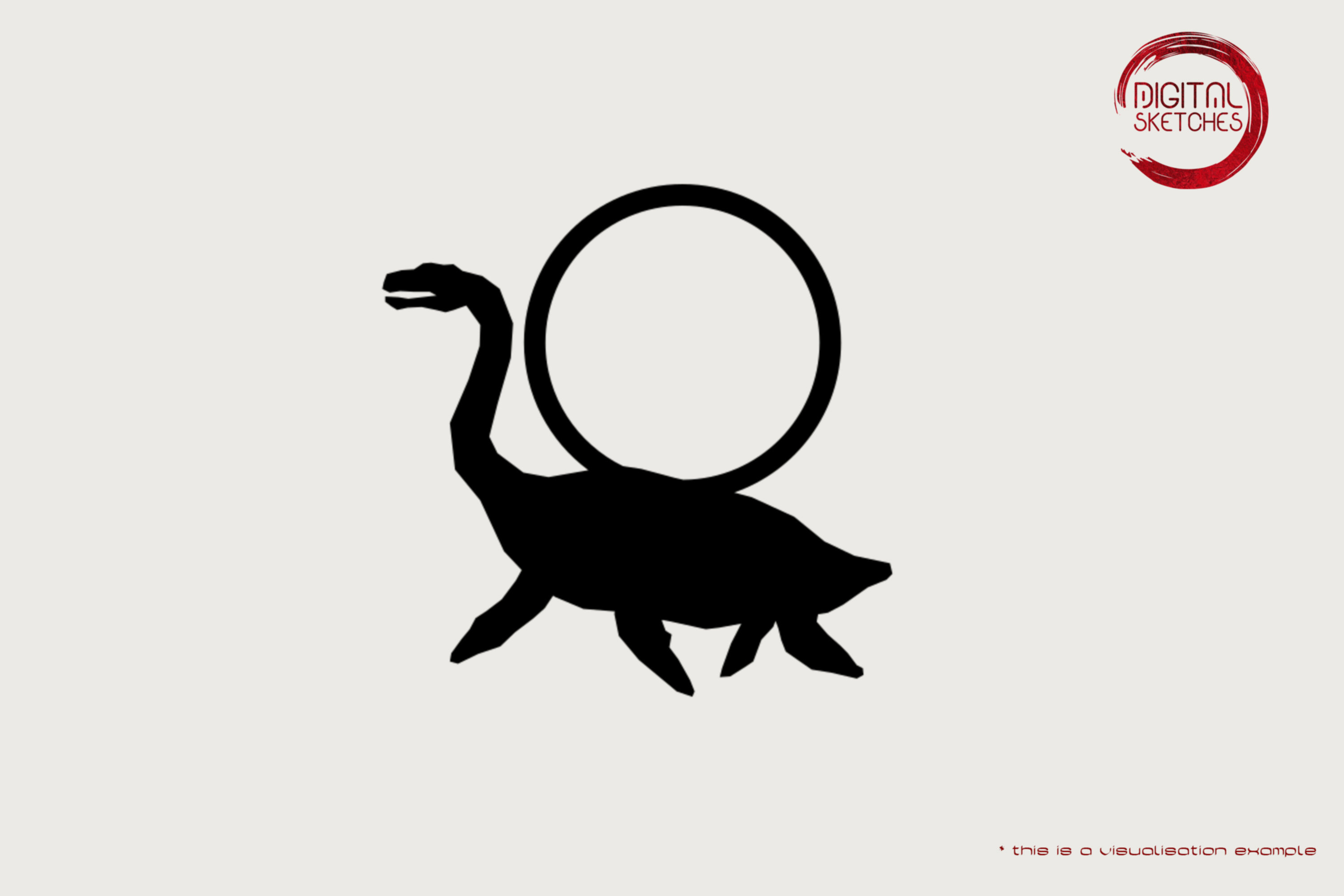 Dinosaur Monogram Circle Frame I
