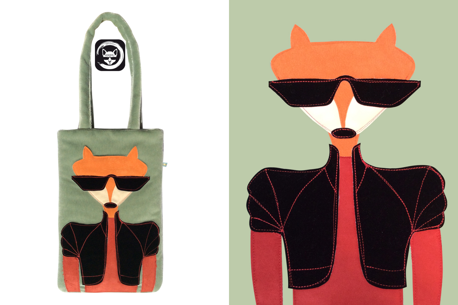 Fox Wool Tote Bag