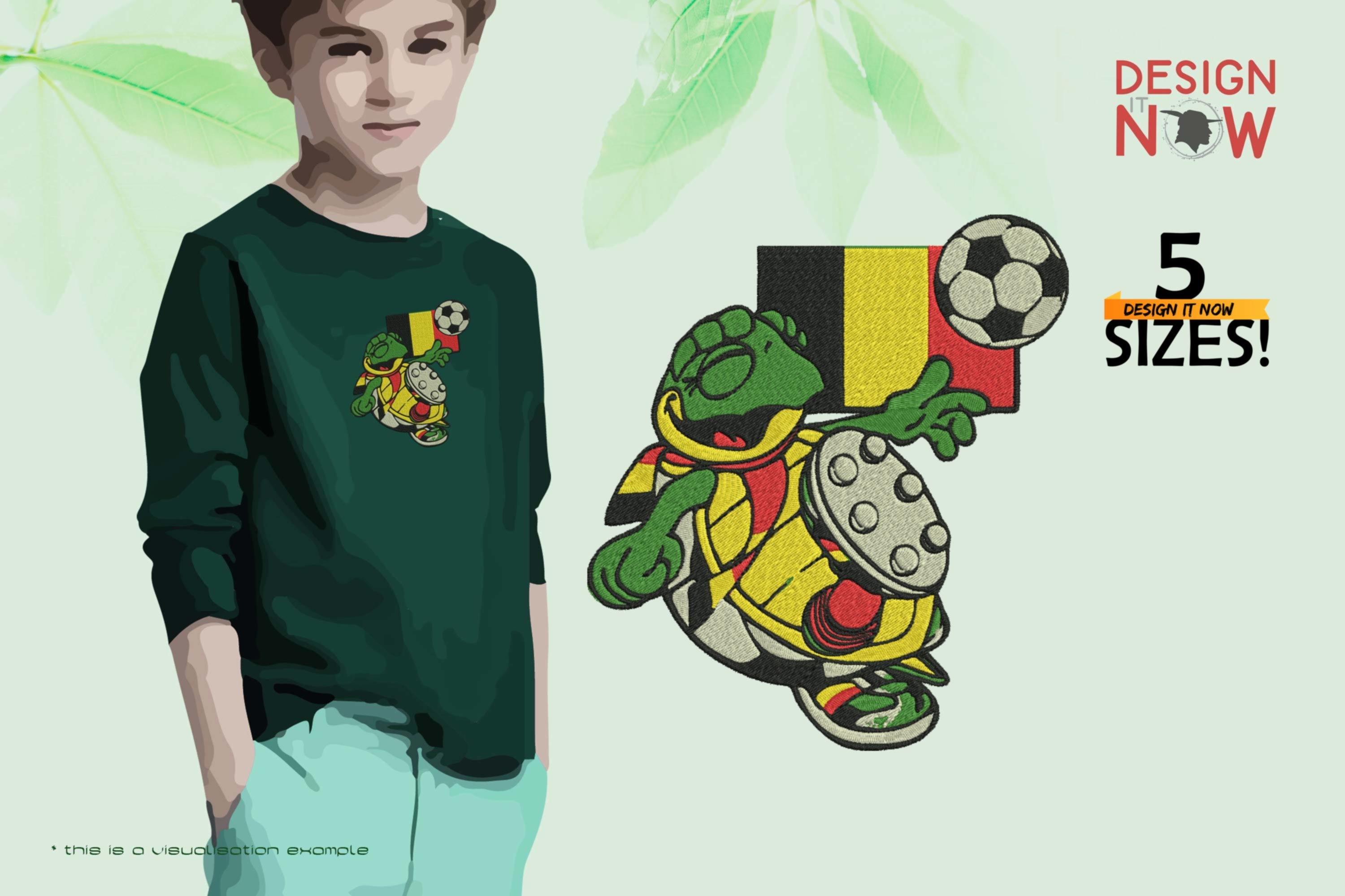 Turtle Soccer Player German Flag