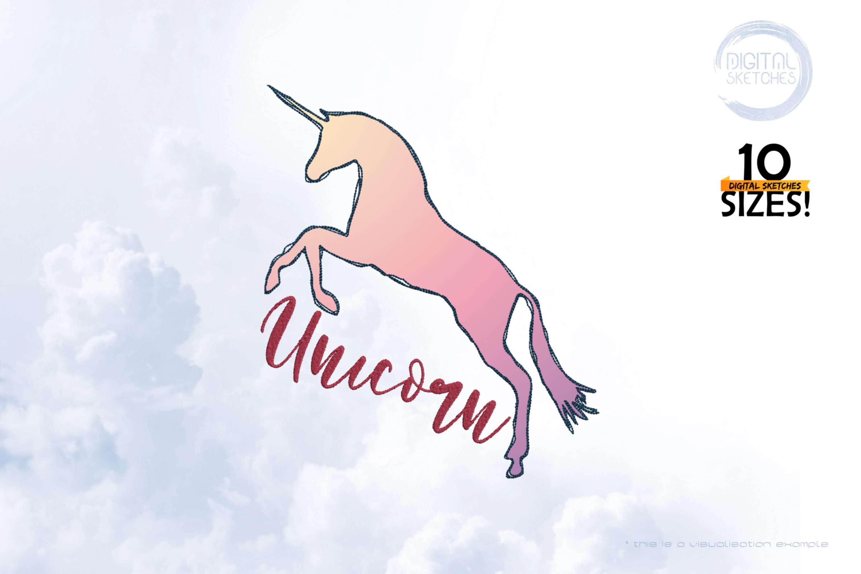 Unicorn Raggy Applique Design