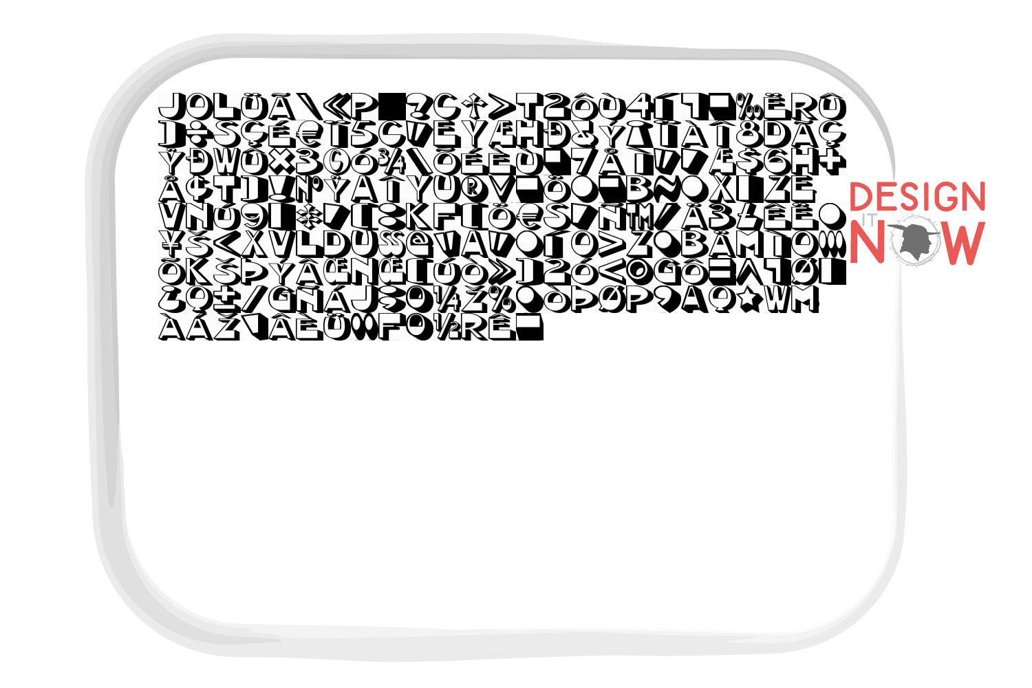 Isla Thin 3-D Letters Font