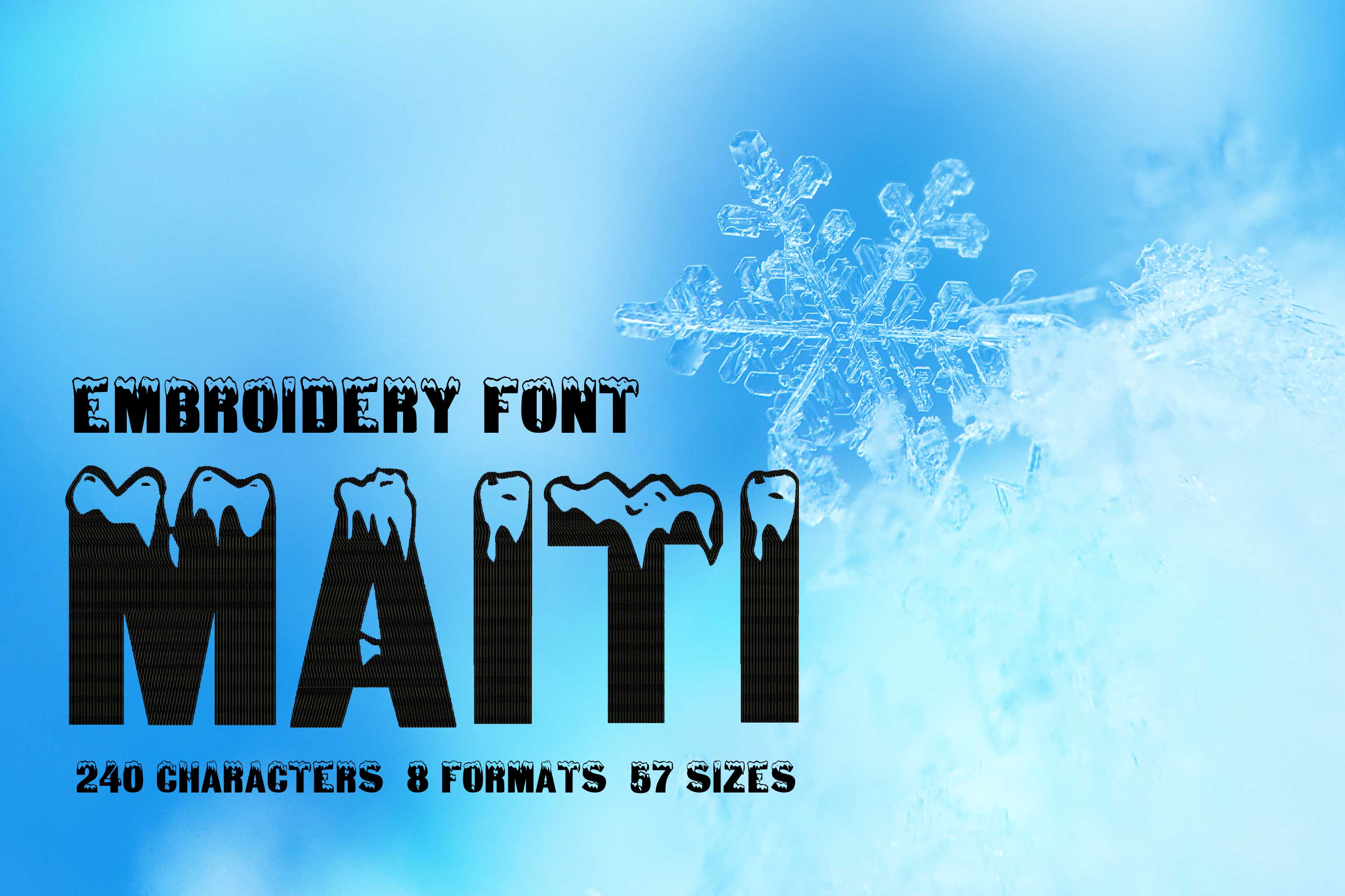 Maiti Letters With Snow Effect