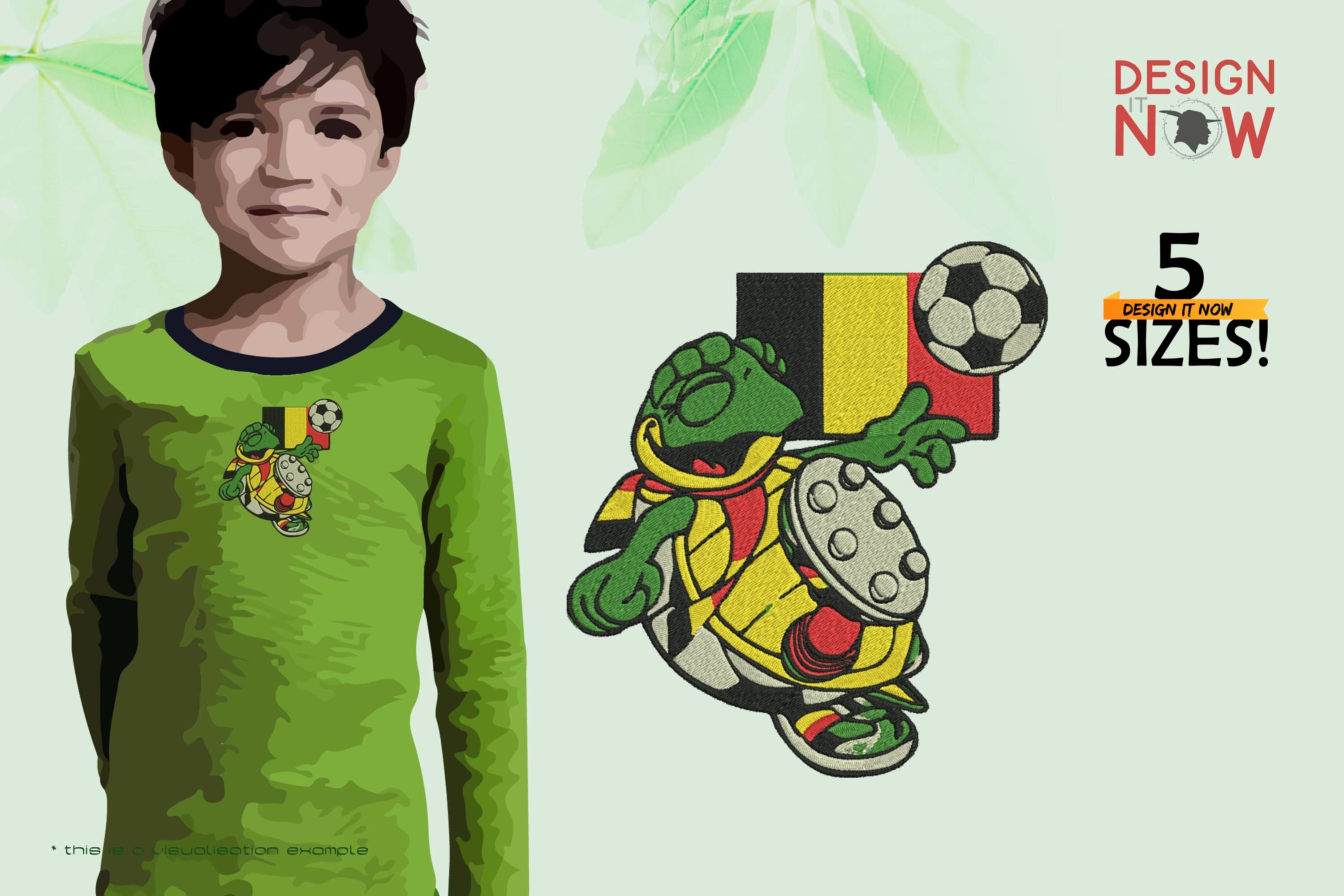 Turtle Soccer Player German Flag