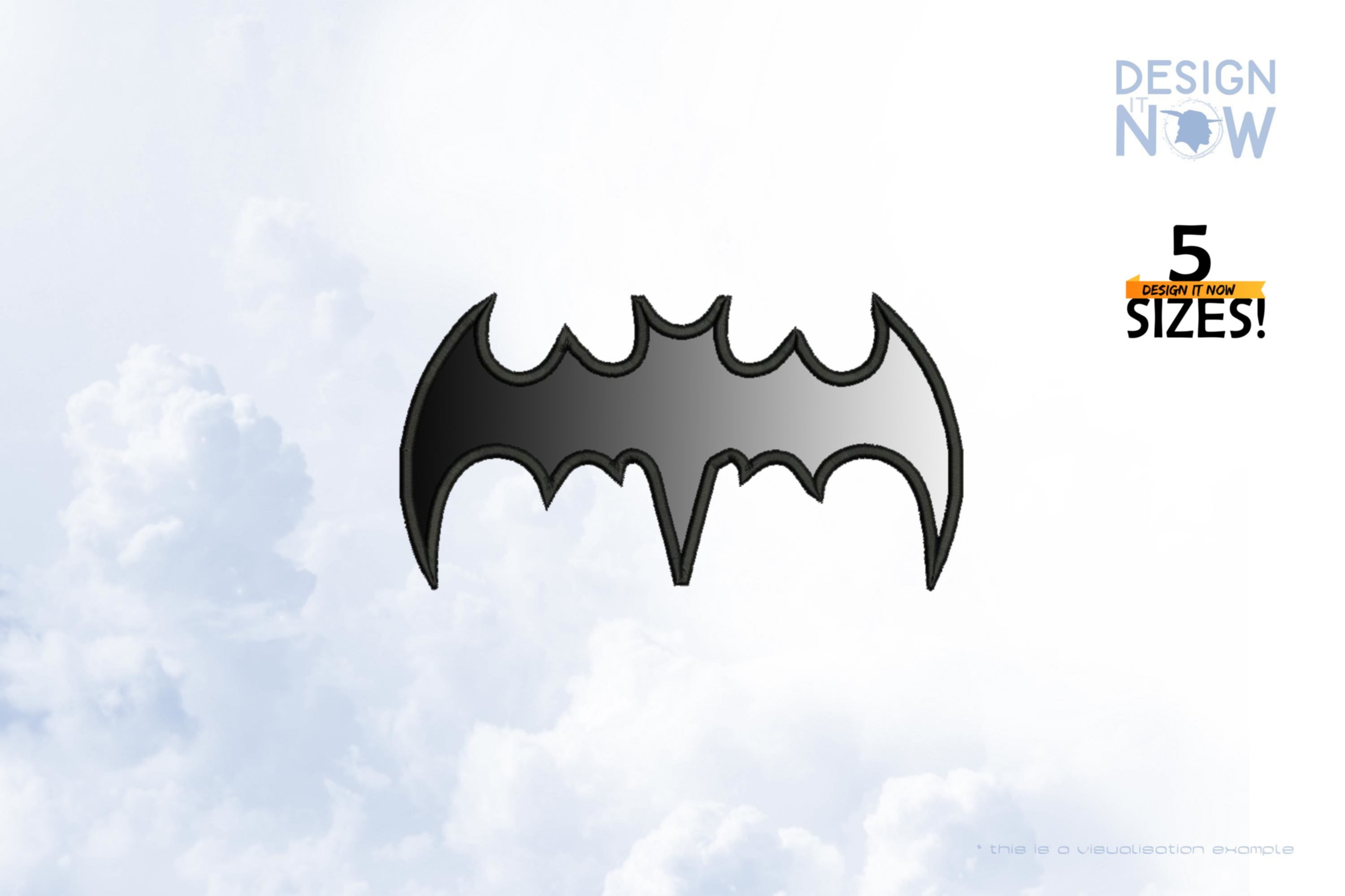 Bat Halloween Applique Design