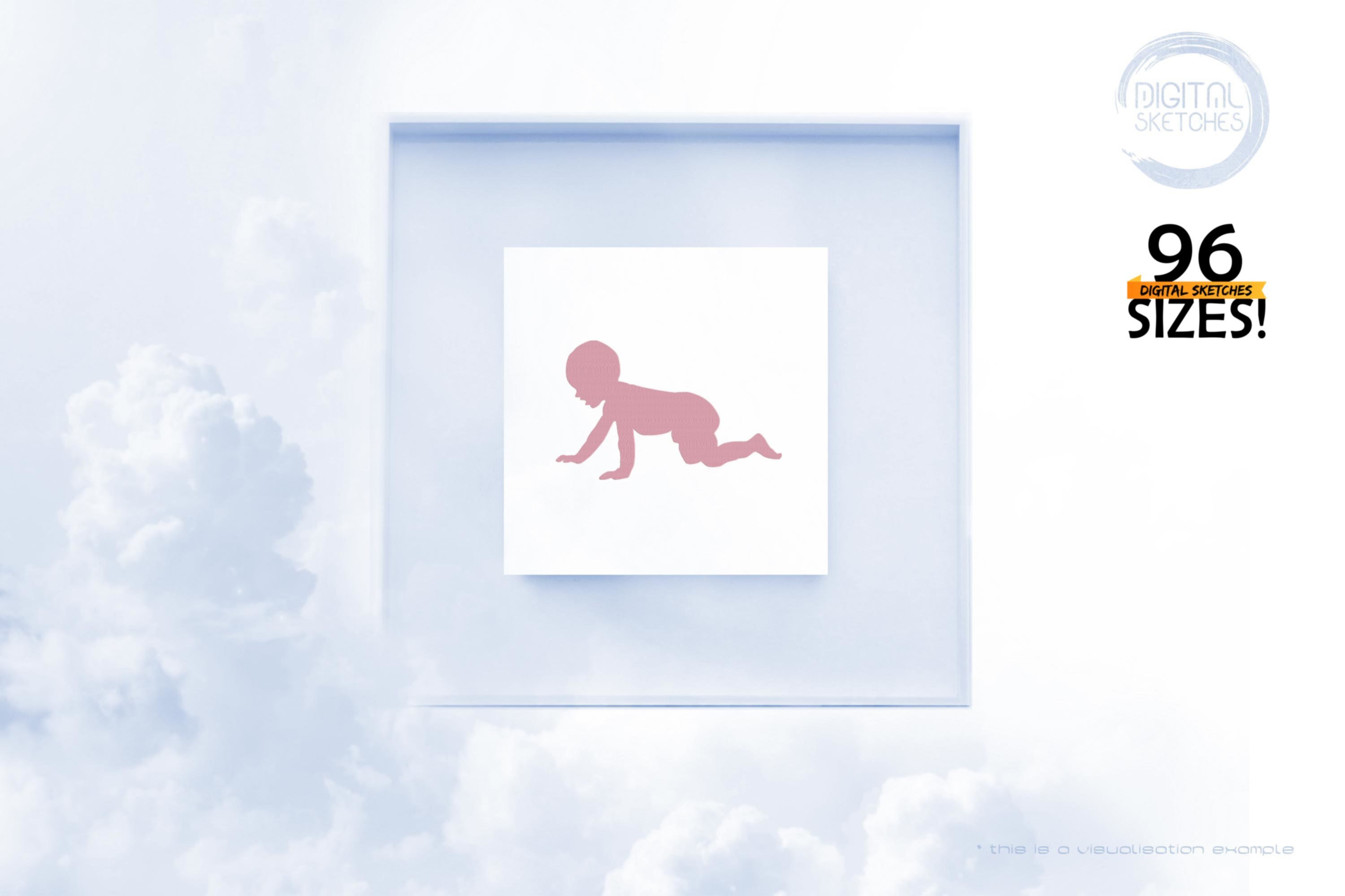 Crawling Baby Silhouette VIII 
