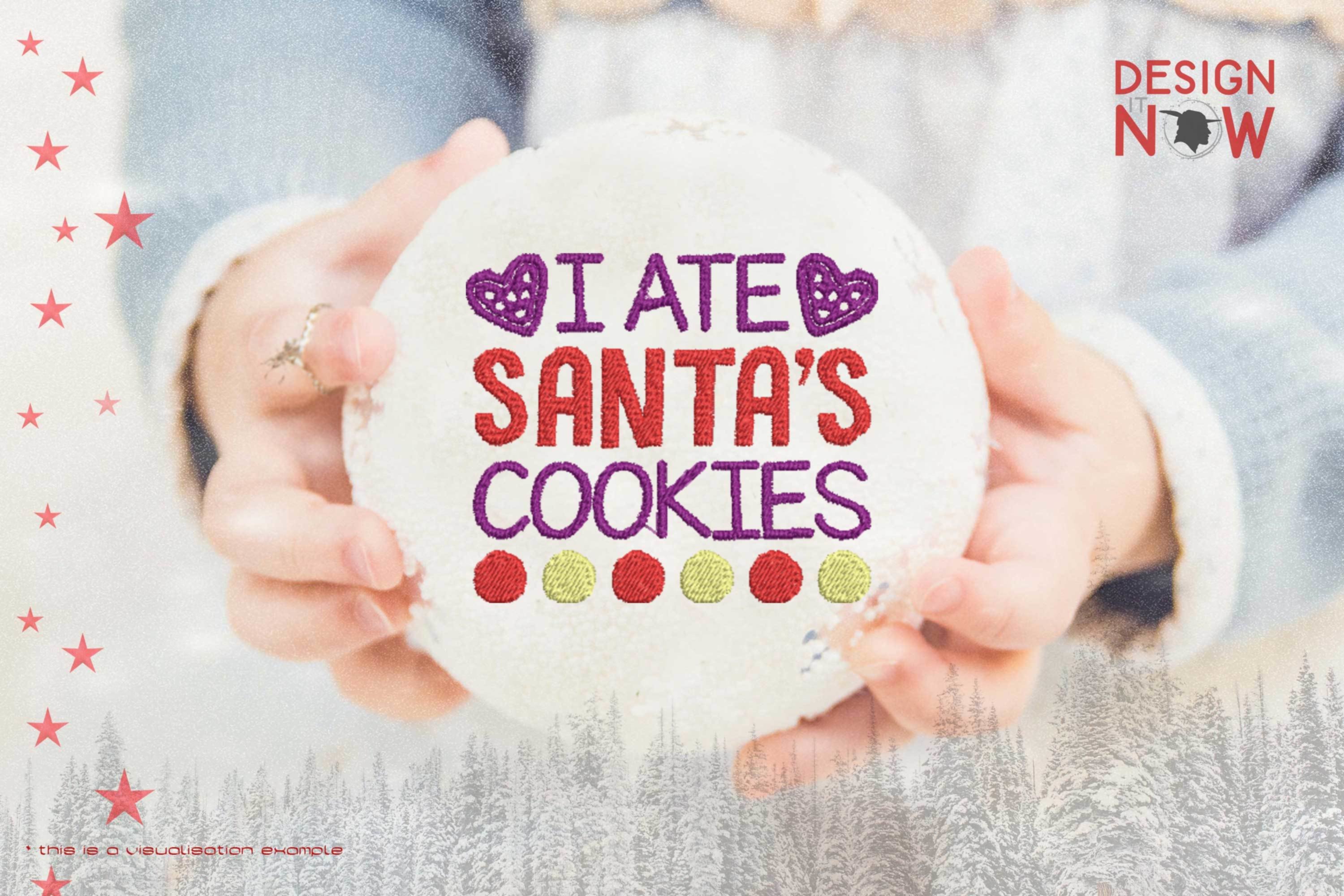 Santas Cookies Christmas Saying