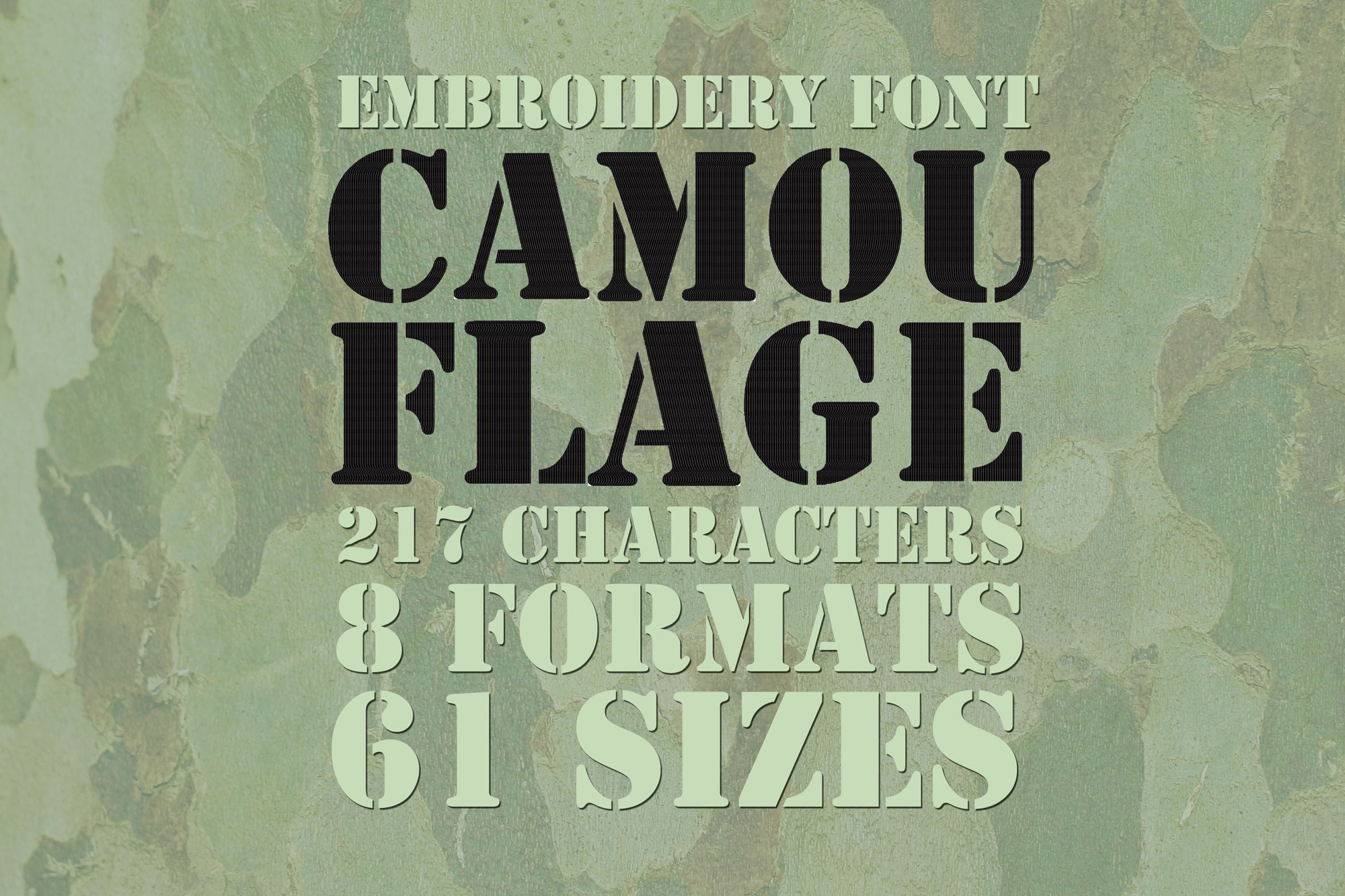 Camouflage Stencil Font